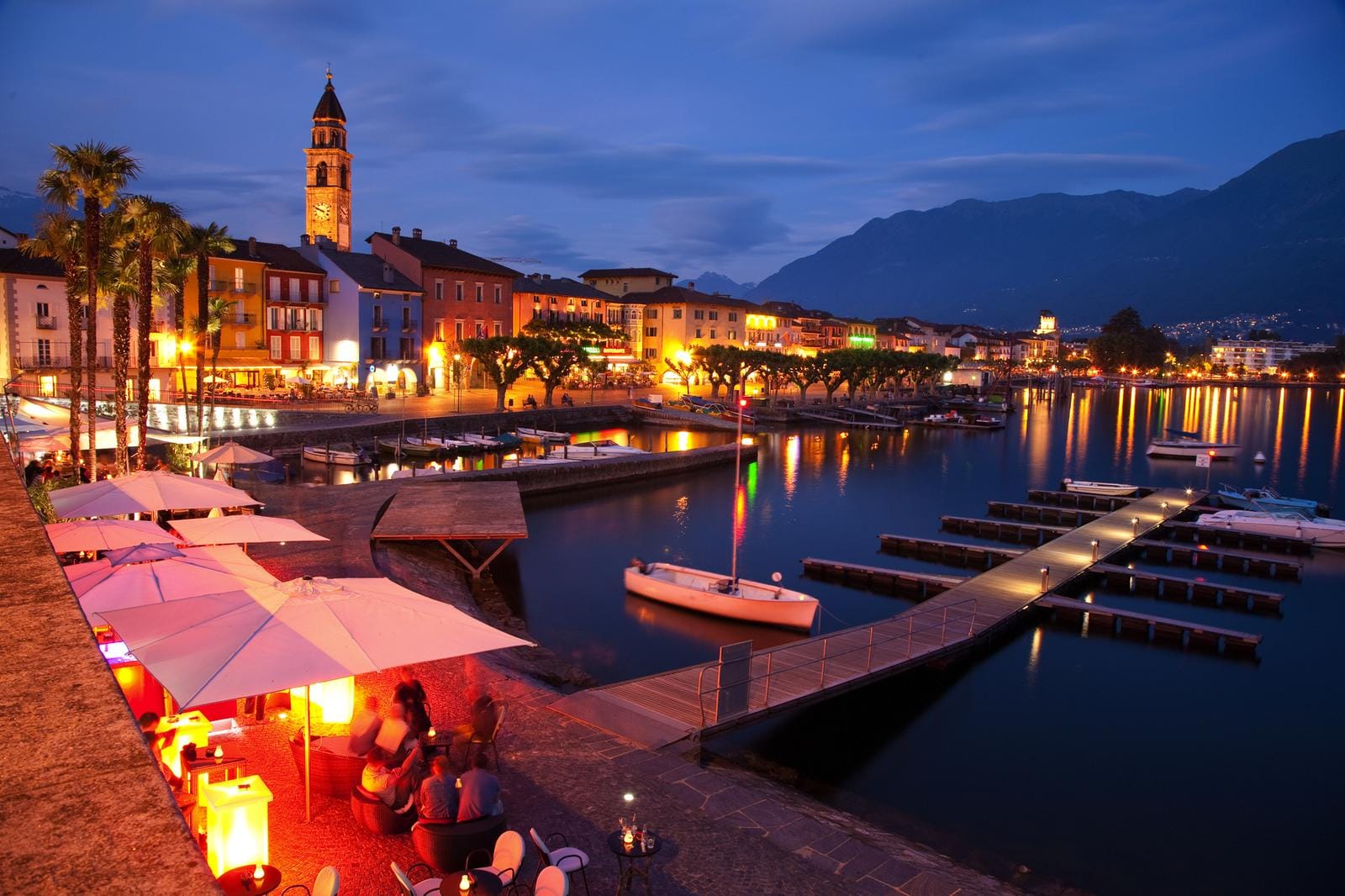 Abendliche Atmosphäre, Lago Maggiore Rheingold