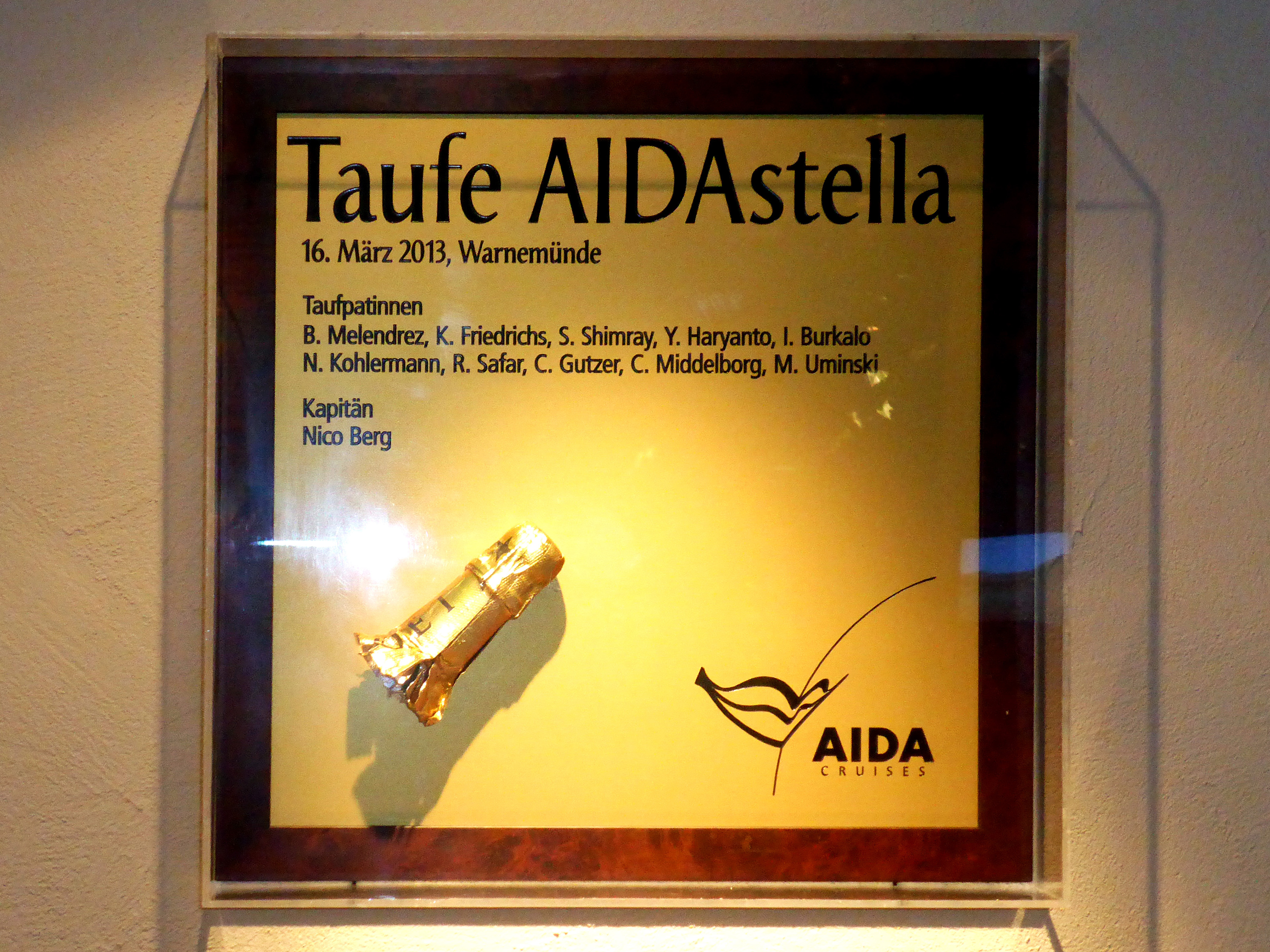 Erinnerung an die Taufe von AIDAstella. (Foto: Steffen Gaux)