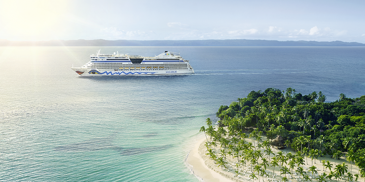 AIDA in der Karibik. (Foto: AIDA Cruises)