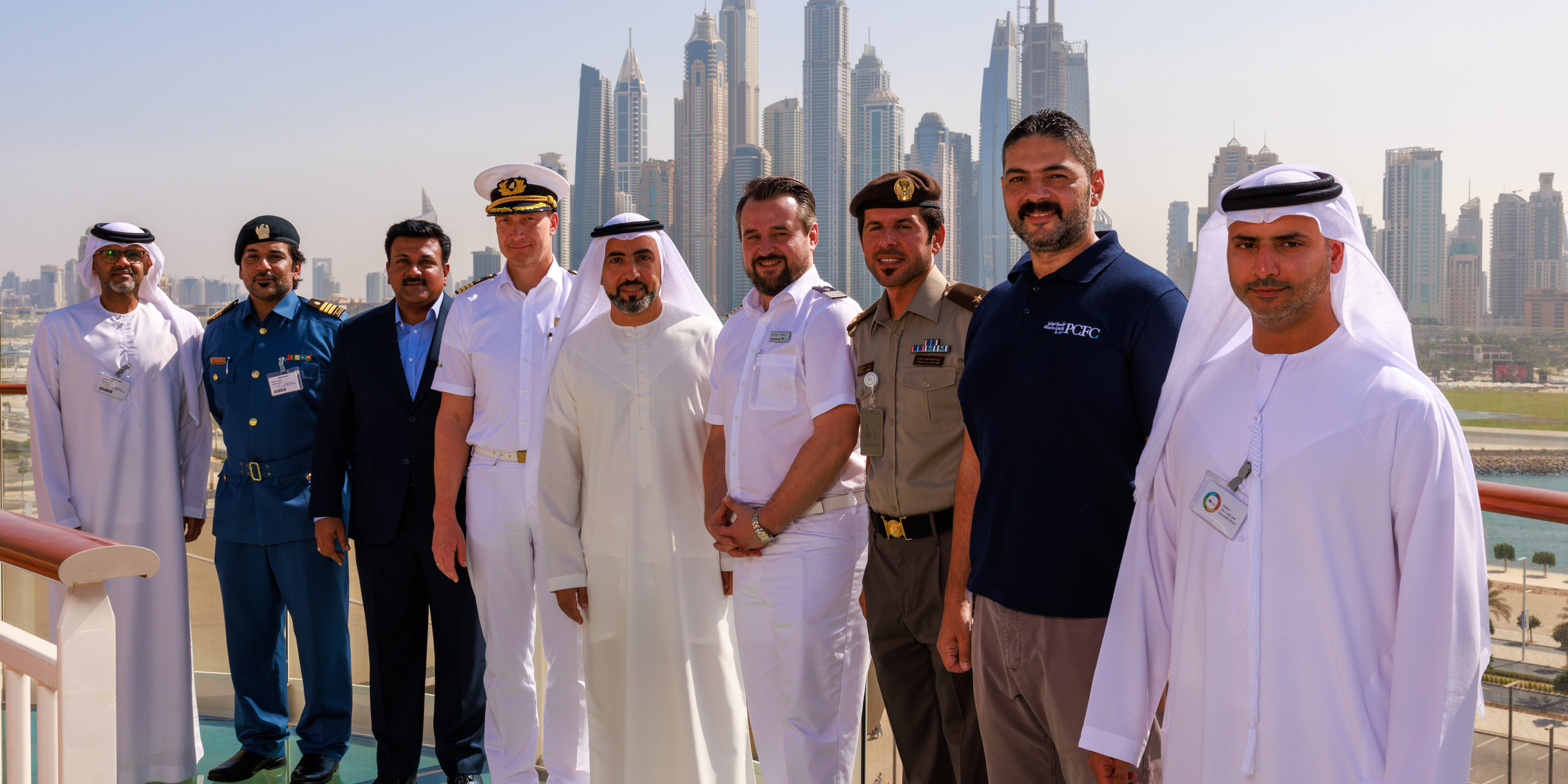 Plakettenzeremonie auf AIDAcosma in Dubai. (Foto: Marc Klein)