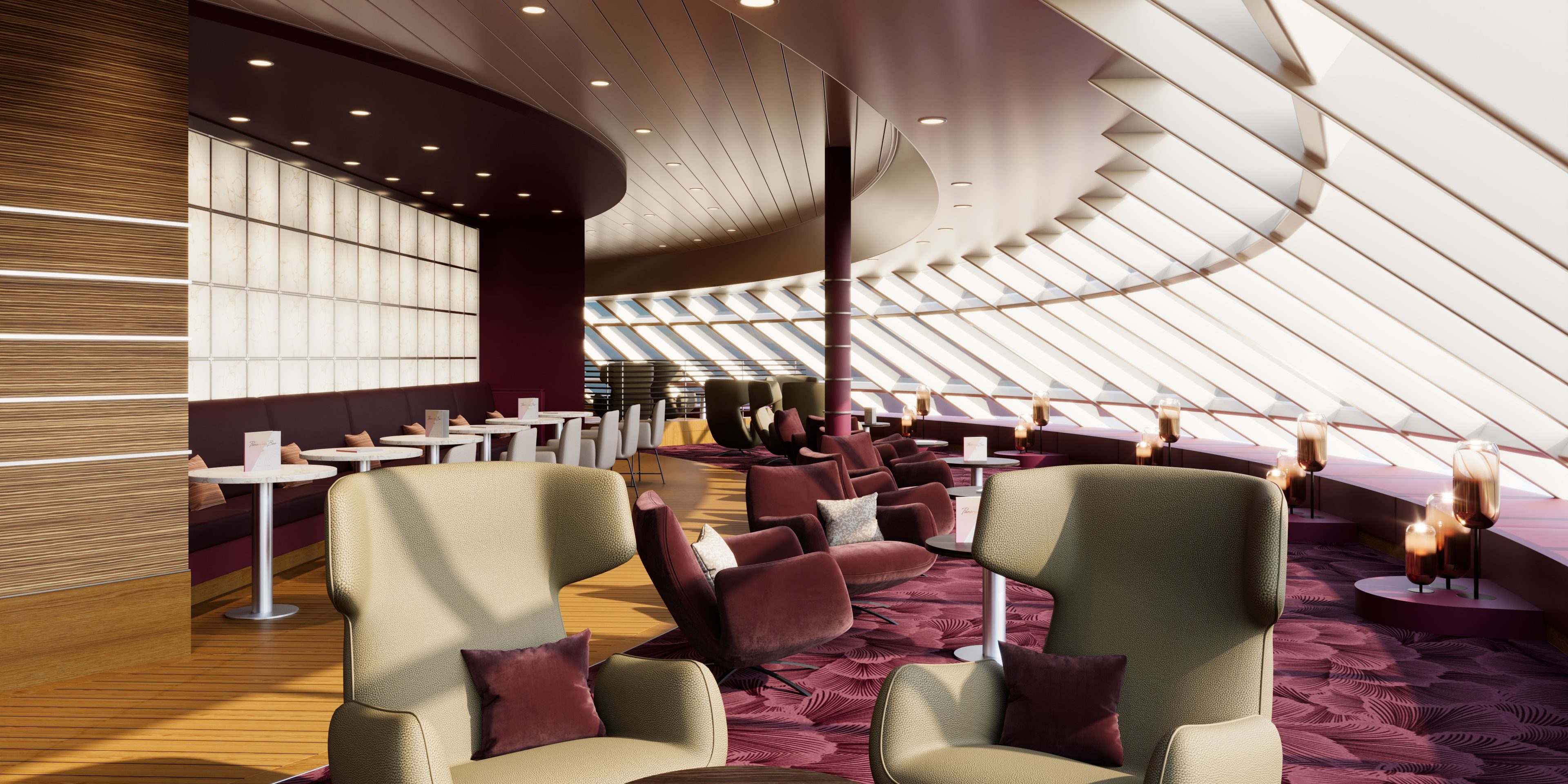 Die neue Panorama Lounge. (Foto: AIDA Cruises)