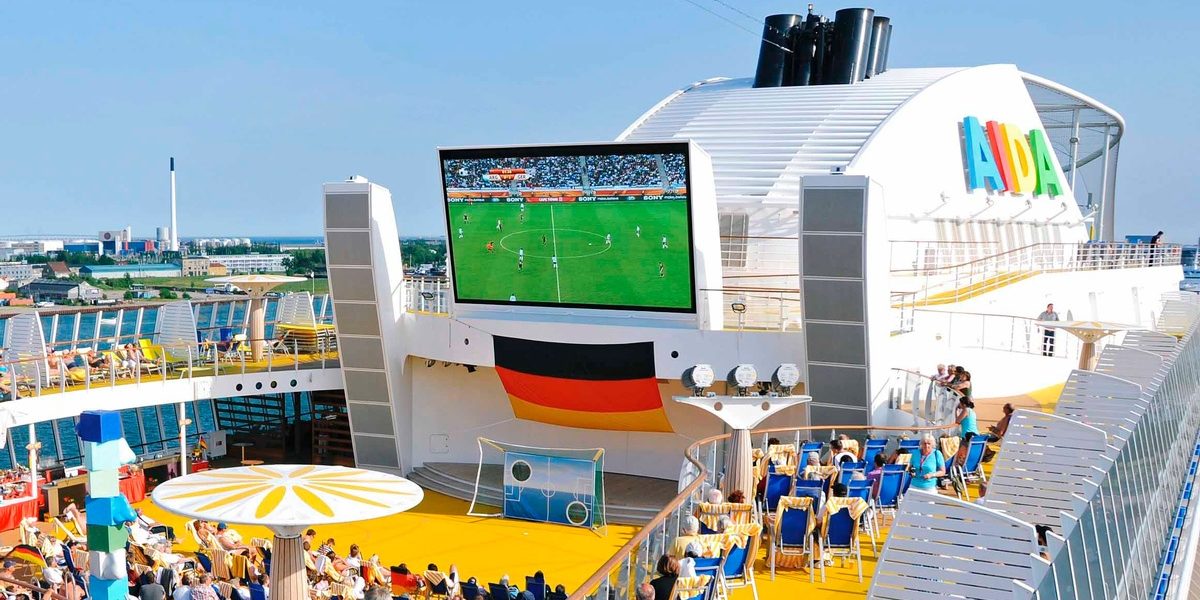 Fußball-WM an Bord. (Foto: AIDA Cruises)