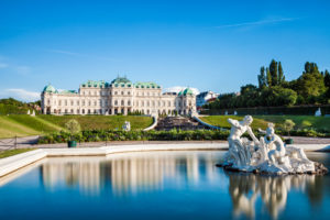 Beautiful Belvedere palace in Vienna, Austria
